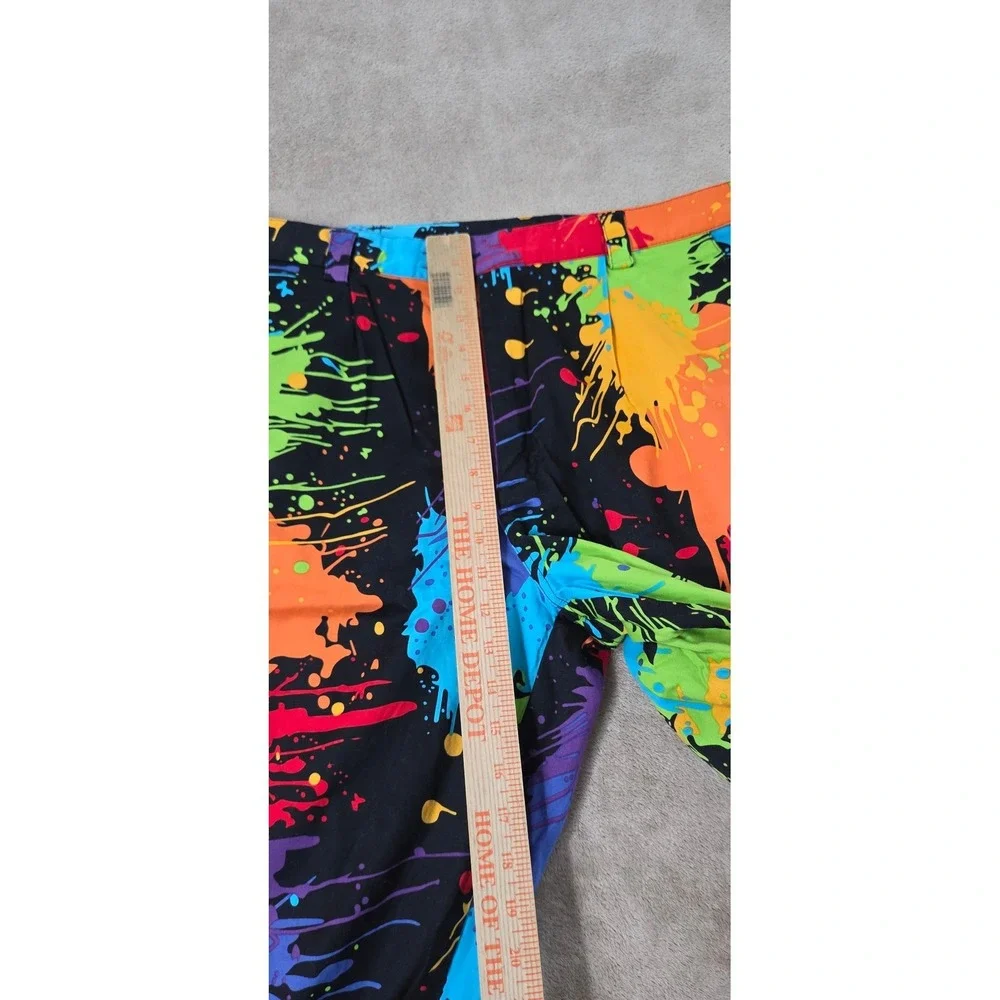 Loudmouth Golf Pants Women's Size 36x23 Paint Splash Splatter Cotton Spandex EUC